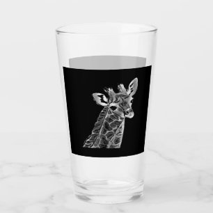 Verre girafe noir et blanc