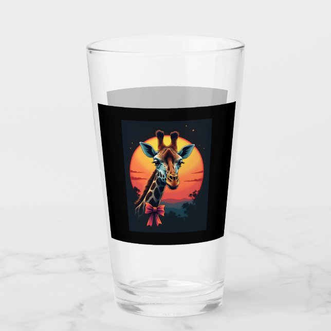 Verre Giraffe Neck Like a Rollercoaster Run Funny Retro  (Devant)