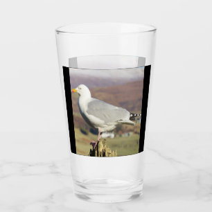 Verre Goéland personnalisable sur poteau de clôture