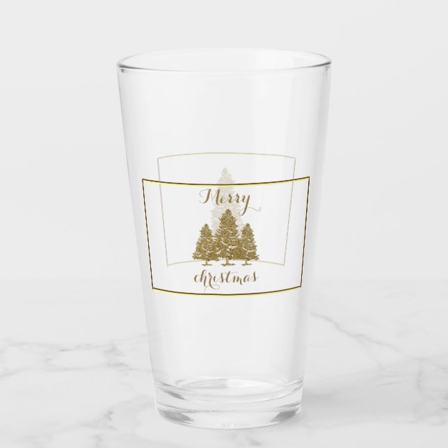 Verre Gold Christmas Trees (Devant)