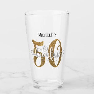 Verre Gold Parties scintillant 50 & Fabulous Birthday wi