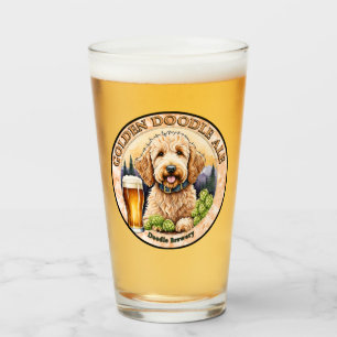 Verre Golden Doodle Ale Beer Glass