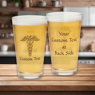 Verre Golden Double Snake Caduceus