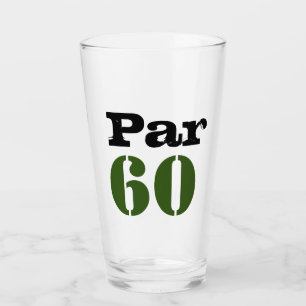 Verre Golf 60e anniversaire avec numéro par soixante