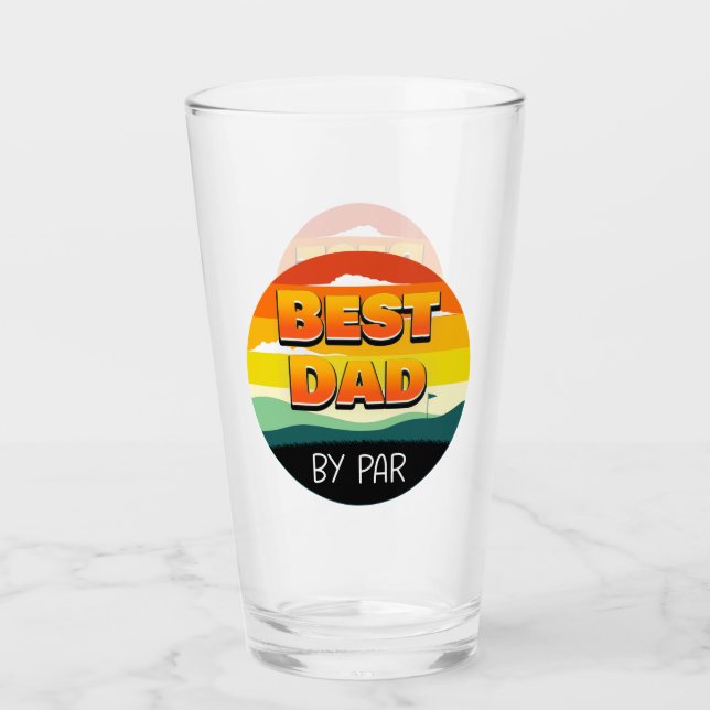 Verre Golfing Golfeur papa meilleur papa par pair (Devant)