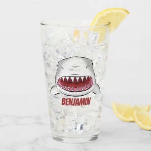 Verre Grand requin blanc moyen dessin animé
