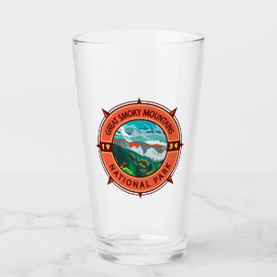 Verre Grand Smoky Mountains Parc national Retro Compass
