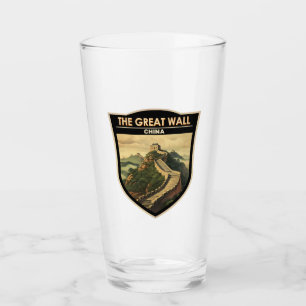 Verre Grande Muraille de Chine Travel Art Vintage