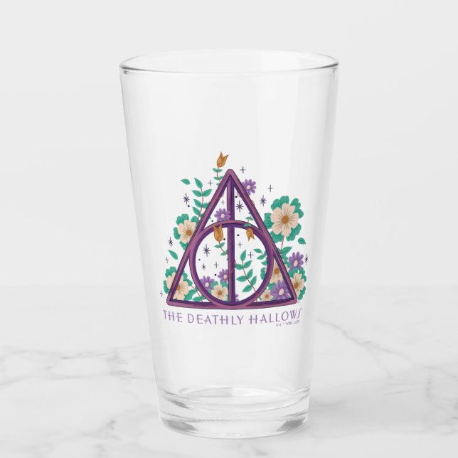 Verre Graphisme des hirondelles mortes florales (Devant)