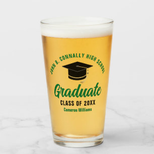 Verre Green Graduate Parti de Graduation Personnalisée