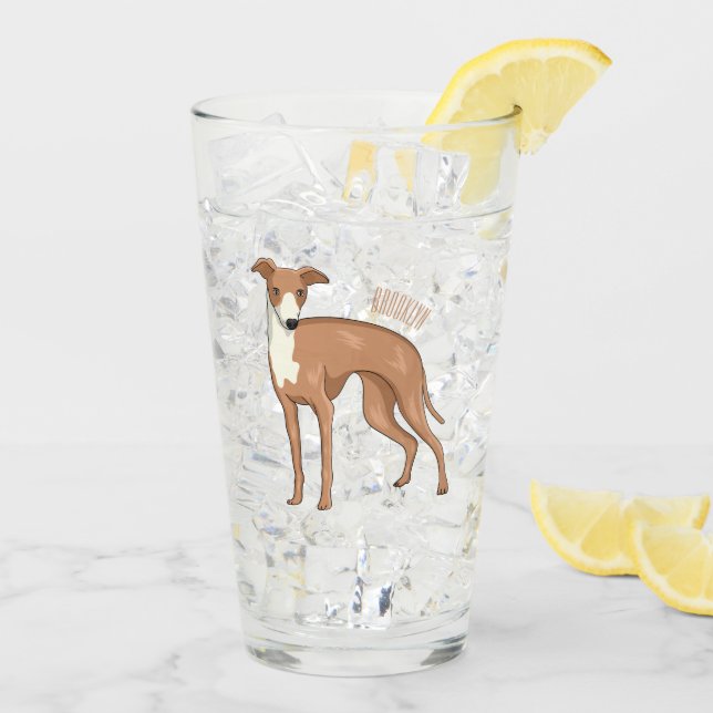 Verre Greyhound dog (Dos glace)
