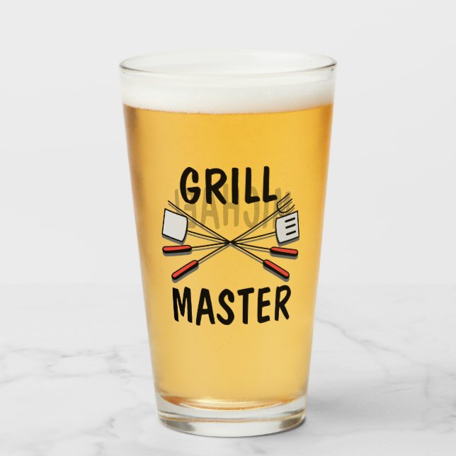 Verre Grill Master avec nom (Devant (rempli))