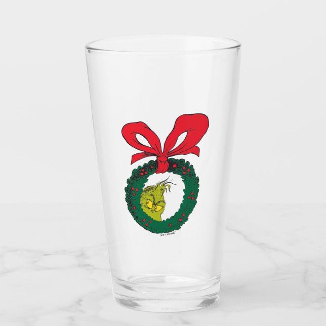 Verre Grinch classique | Christmas Wreath (Devant)