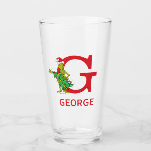 Verre Grinch classique   Naughty Name & Monogram