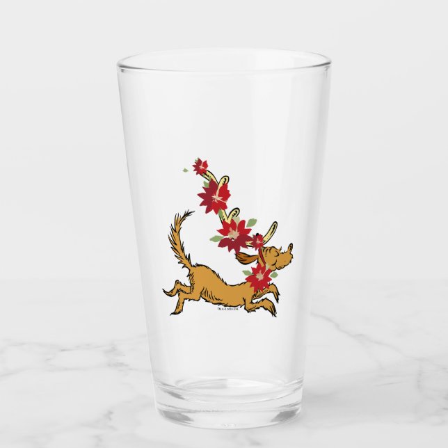 Verre Grinch | Max Pointsettia de Noël (Devant)