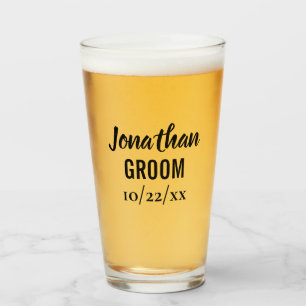 Verre Groom Bachelor Fête de mariage Favor Beer Pint