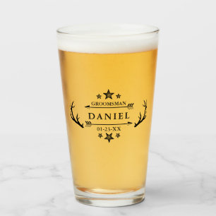 Verre Groomsman Cadeau mariage Favoriser Antlers personn