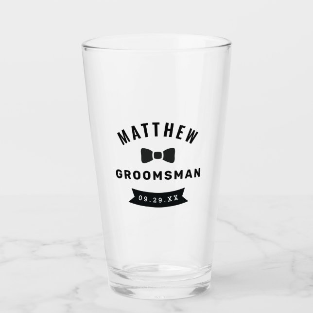 Verre Groomsman de Bow Cravate (Devant)
