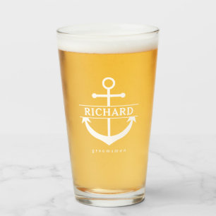 Verre Groomsman de la Ancre blanche