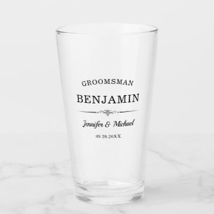 Verre Groomsmen Personnalisé Cadeau Élégant Bière de mar