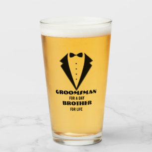 Verre Groomsmen Proposition Verre, toiletteur pour une j