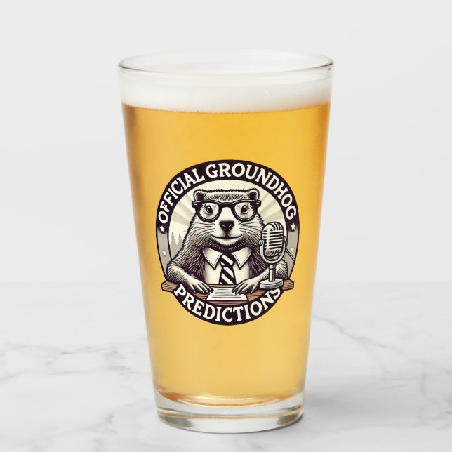 Verre Groundhog Day Predictions - Marmotte Météo (Devant (rempli))
