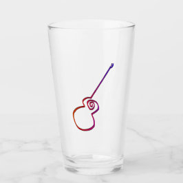 Verre Guitare Abstraite - Art minimaliste de ligne