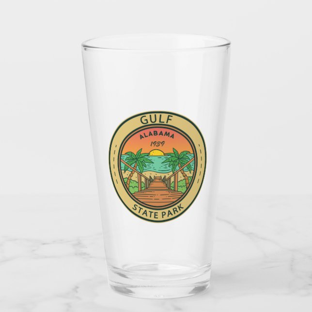 Verre Gulf State Park Alabama Circle Badge (Devant)