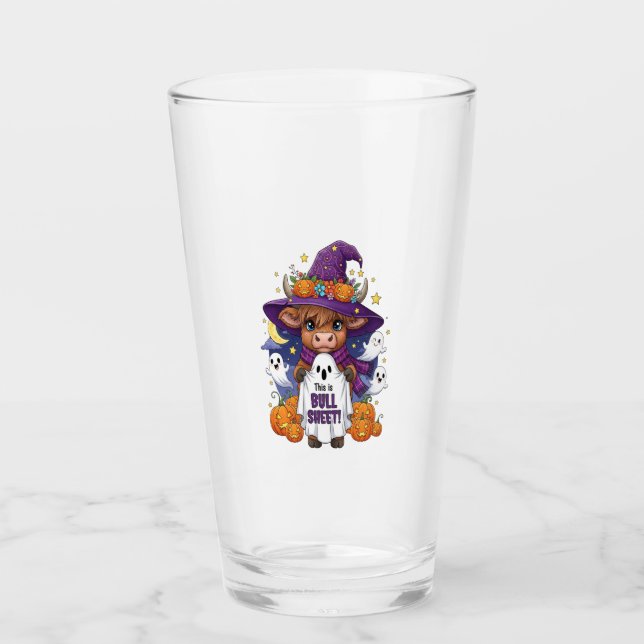 Verre Halloween de la vache des Highlands (Devant)