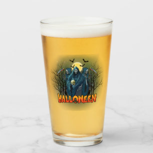 Verre Halloween de nuit squelette effrayant, Mon humeur 