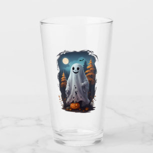 Verre Halloween - Fantôme souriant