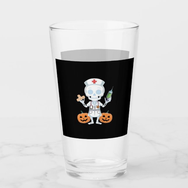 Verre Halloween Nurse Skeleton Essential T-Shirt (Devant)