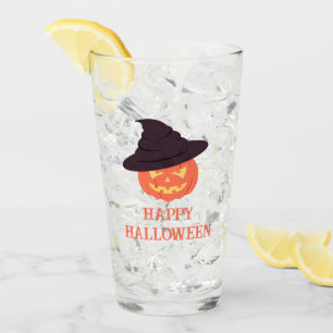 Verre Halloween rétro-orange Citrouille