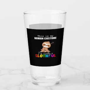 Verre Halloween Slothful Design, voici mon costum humain