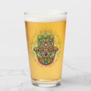 Verre Hamsa Fatma Main Psychedelic Art