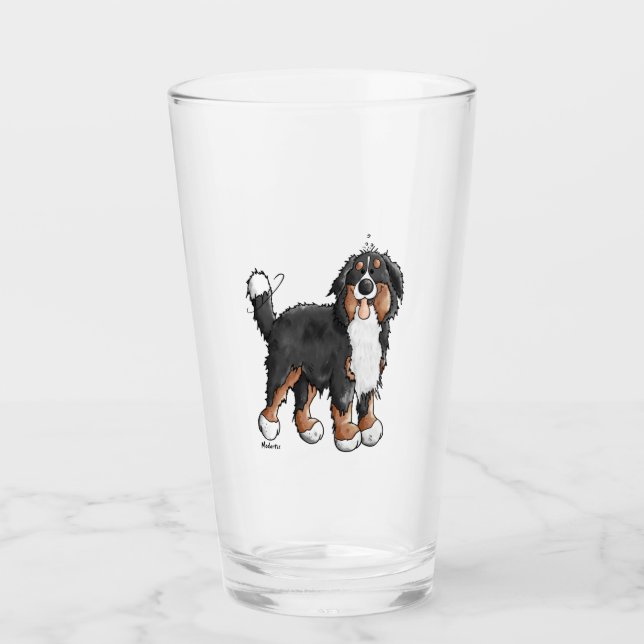 Verre Happy Bernese Mountain Dog - Comic - Chiens - Cart (Devant)
