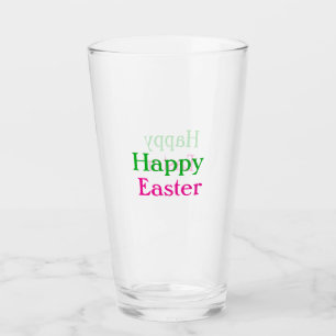 Verre Happy easter boho vert rose enfants ajouter nom ti
