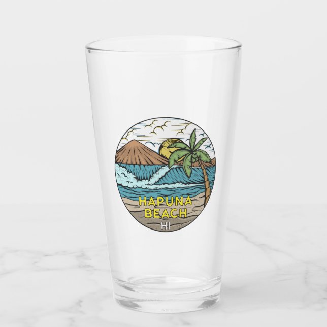 Verre Hapuna Beach Hawaii Vintage (Devant)