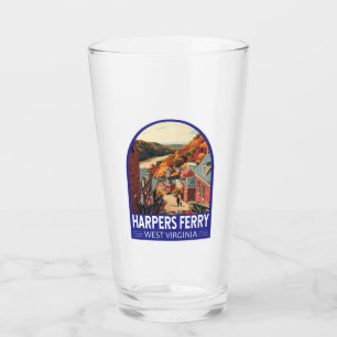 Verre Harpers Ferry Virginie occidentale Voyage Art Vint