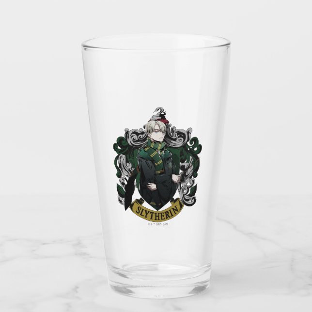 Verre HARRY POTTER™ | Anime Blason de la Maison Draco Ma (Devant)