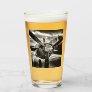 Verre Hélice d'avion Noir et Blanc
