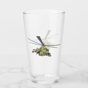 Verre Hélicoptère de dessin animé "Hind"