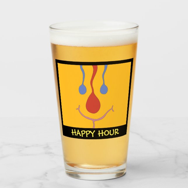 VERRE HEUREUSE HEURE (Devant (rempli))