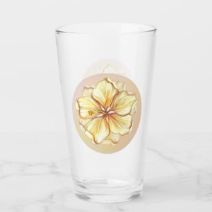 Verre Hibiscus & dentelle JAUNE