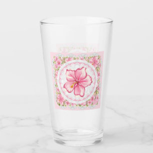 Verre Hibiscus & dentelle PINK