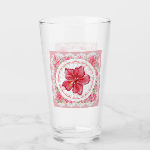 Verre Hibiscus & dentelle RED