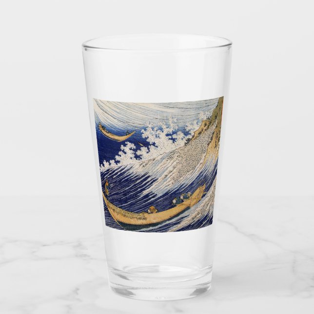 Verre Hokusai Ocean Waves Sea Boats (Devant)