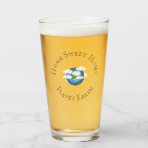 Verre "Home Sweet Home Planet Earth" Étoiles pétillantes