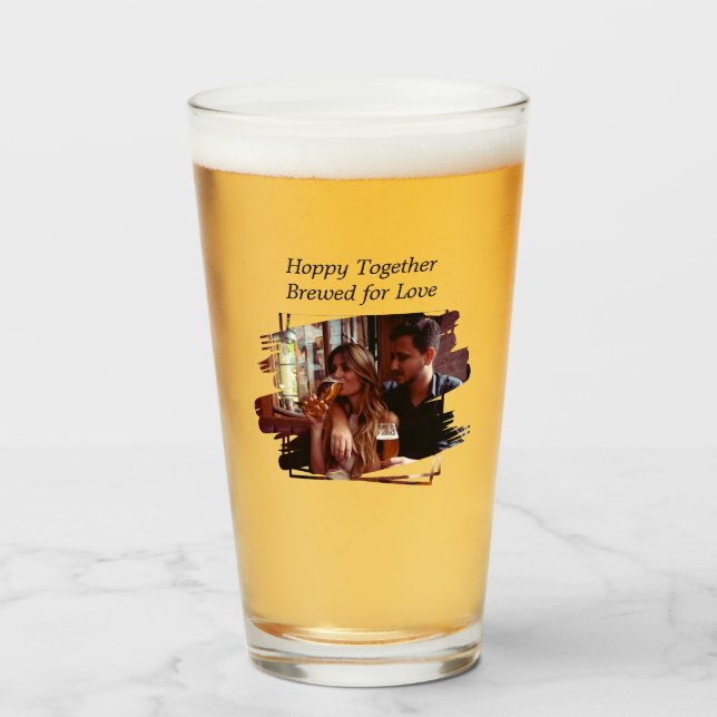 Verre Hoppy Ensemble Brassé Pour Love Beer Glass Cup (Devant (rempli))