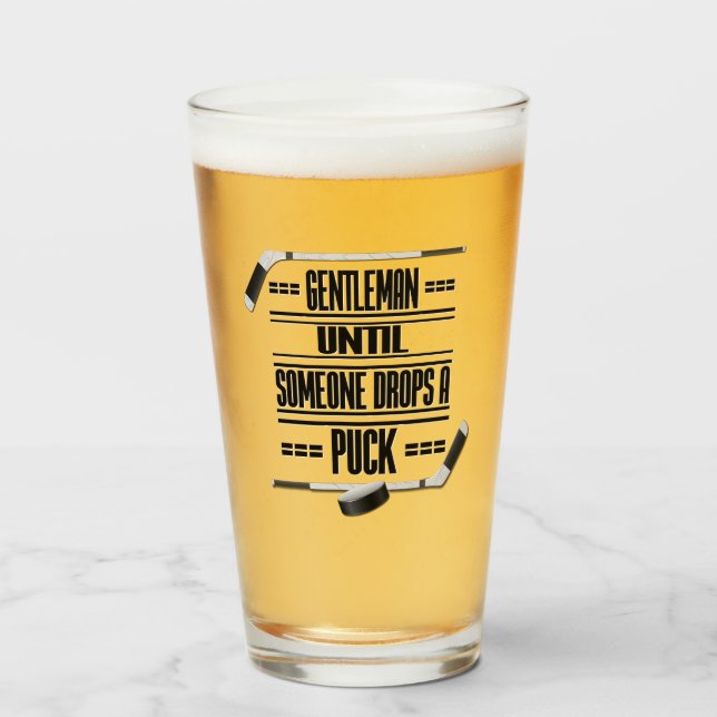 Verre Humour de hockey sur glace (Devant (rempli))